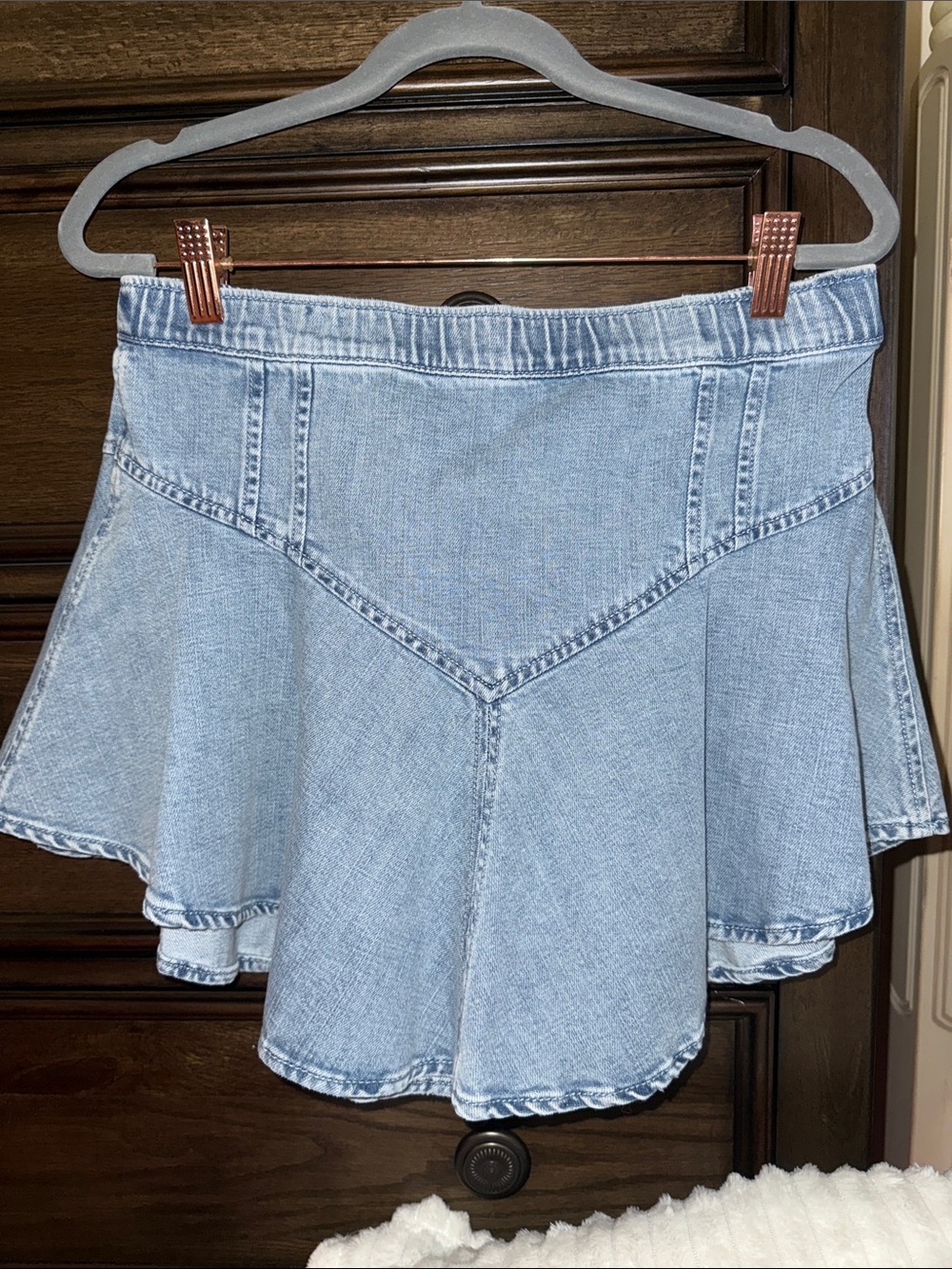 American Eagle Outfitters Light Blue Denim Skater Skirt